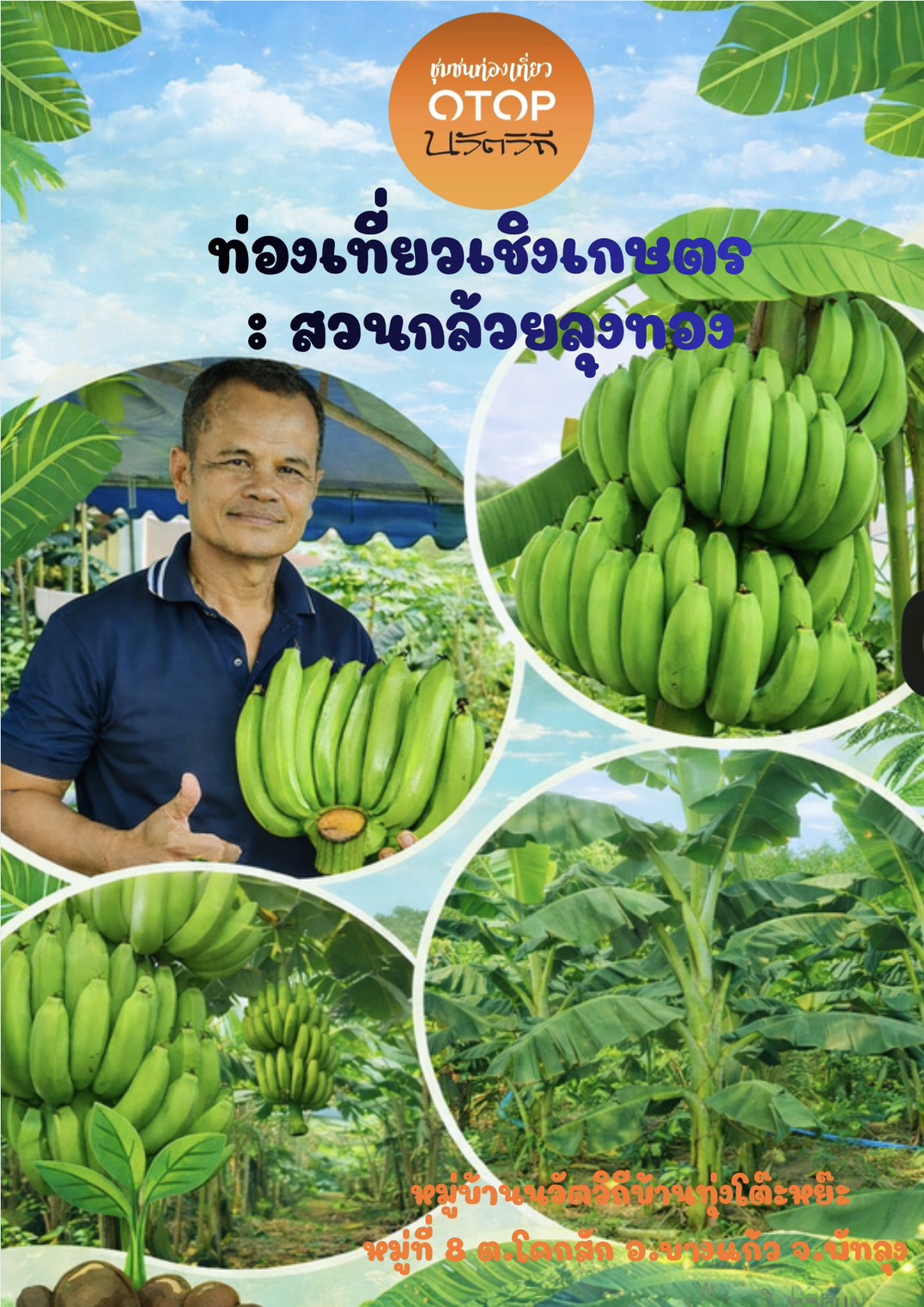 ท่องเที่ยวเชิงเกษตรสวนลุงทอง @ชุมชนท่องเที่ยว OTOP นวัตวิถีบ้านทุ่งโต๊ะหย๊ะ