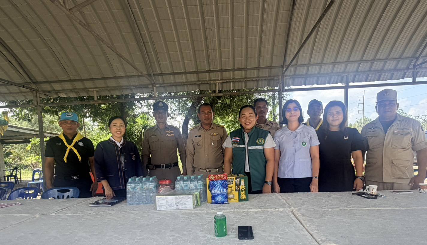 พช.บางแก้ว ร่วมการตรวจติดตามการปฏิบัติงานป้องกันและลดอุบัติเหตุทางถนนช่วงเทศกาลสงกรานต์ พ.ศ. 2569